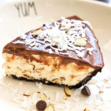 No Bake Almond Joy Ice Cream Pie