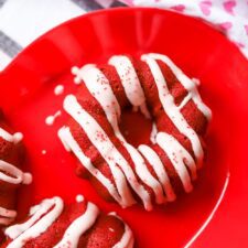 Baked Red Velvet Donuts with Cream Cheese Icing