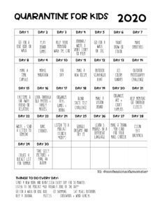 Ways to Keep Your Kids Busy During Quarantine Includes Free Printable ...