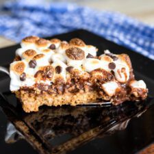 S'mores Pudding Pie with Toasted Coconut Graham Cracker Crust