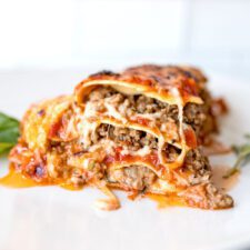 Super Meaty and Cheesy No Boil Lasagna