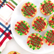 Christmas Peanut Butter Cup Cookie Bites