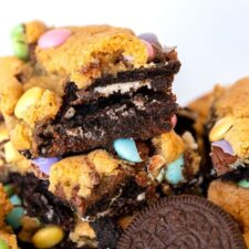 Easy Brookie-O's with m&ms