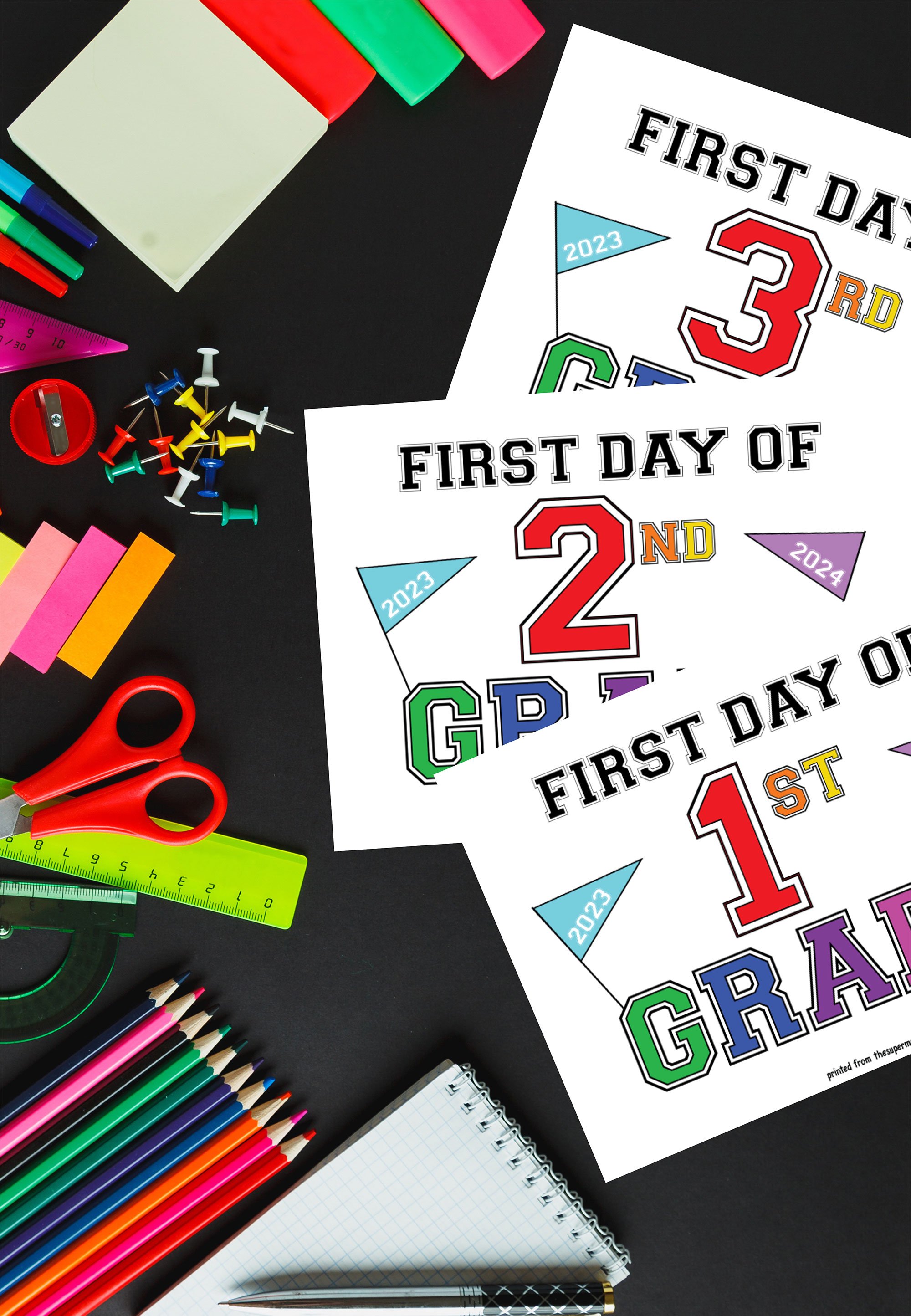 First Day of School Sign Free Printable for 2023-24 - The Super Mom Life