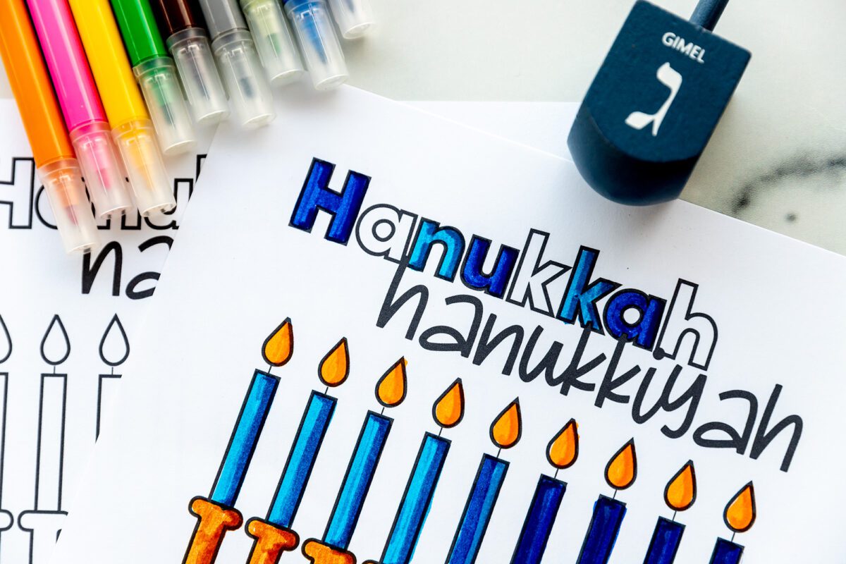 Hanukkah Coloring Page - The Super Mom Life